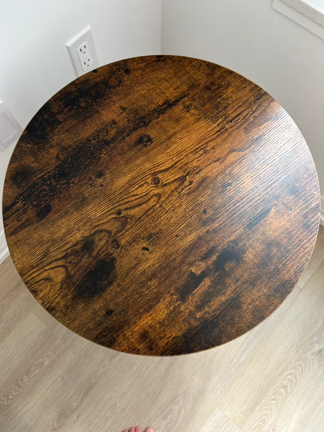 Round Side Table - Wood & Metal Accent Table image indicator(4)