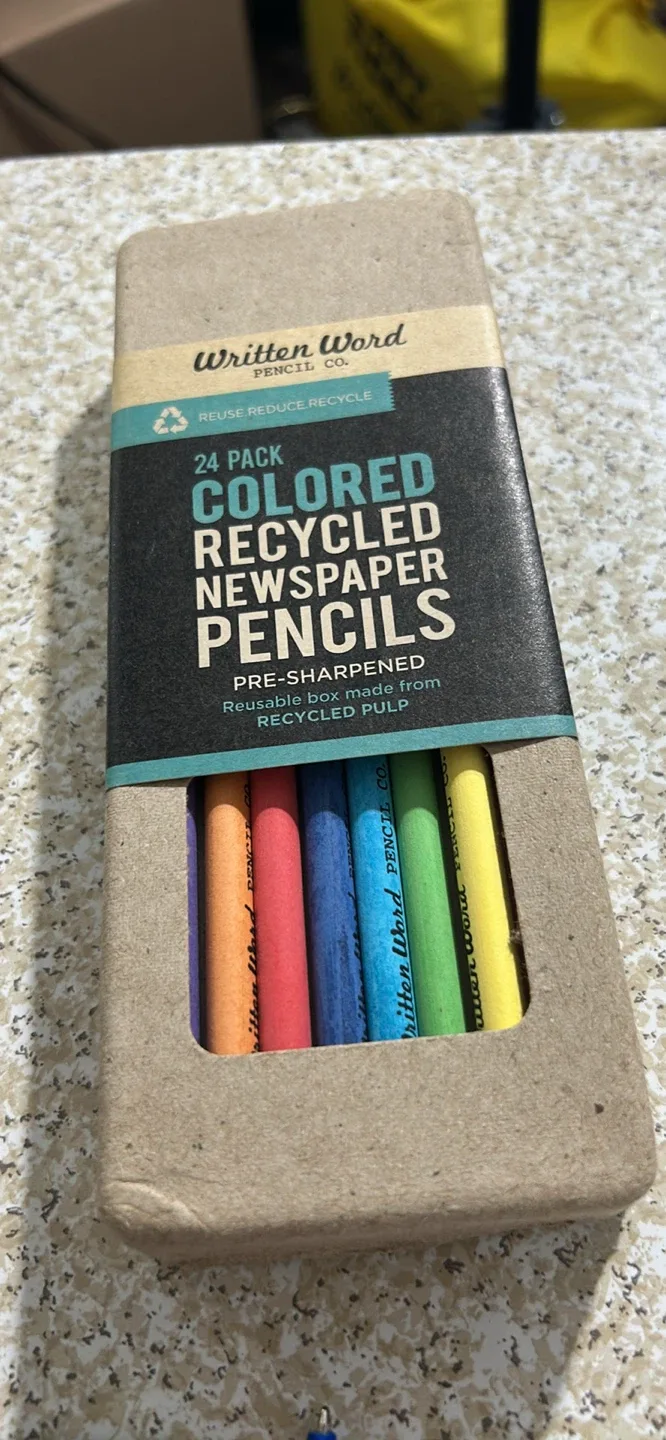 Written Word 24 Pack Recycled Newspaper Pencils thumbnail