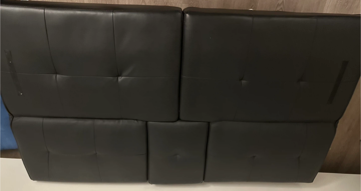 Navy Sofa Bed with Cup Holders - photo 3