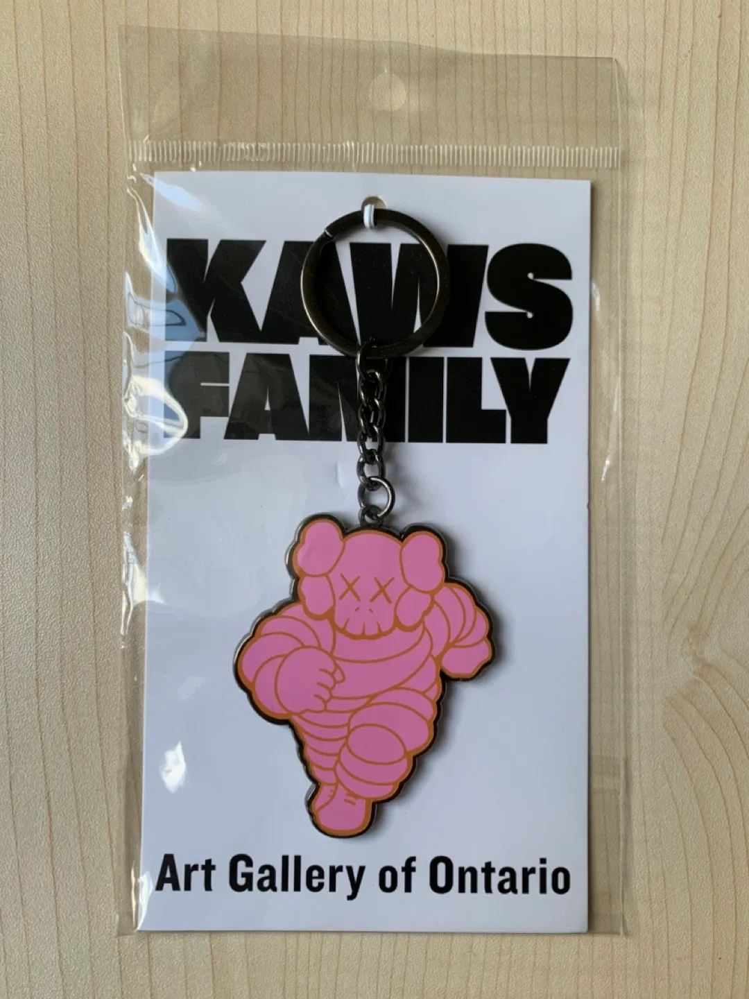 Kaws Family X AGO Art Gallery of Ontario Keychain Chum Pink thumbnail