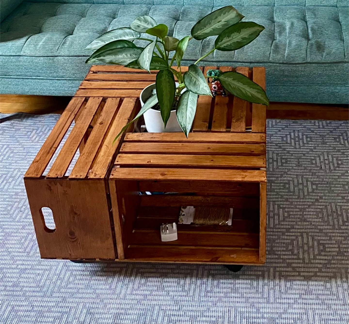 Artisanal Wooden Crate Coffee Table - photo 3