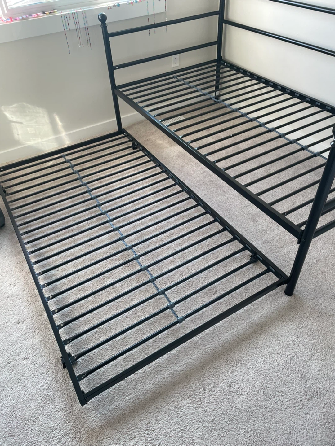 Brand new Black Metal Daybed Frame with Trundle - photo 3