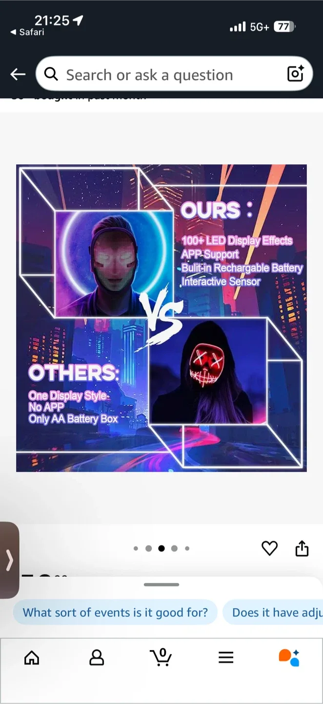 LED Mask with Customizable Display Effects image indicator(3)