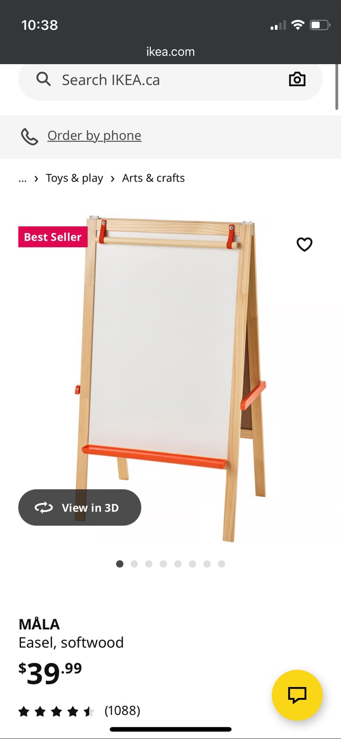 IKEA MÅLA Easel white abd black board