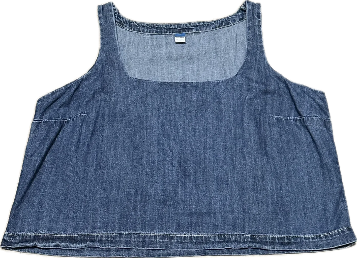 Old Navy Cropped Square-Neck Denim Top image indicator(3)