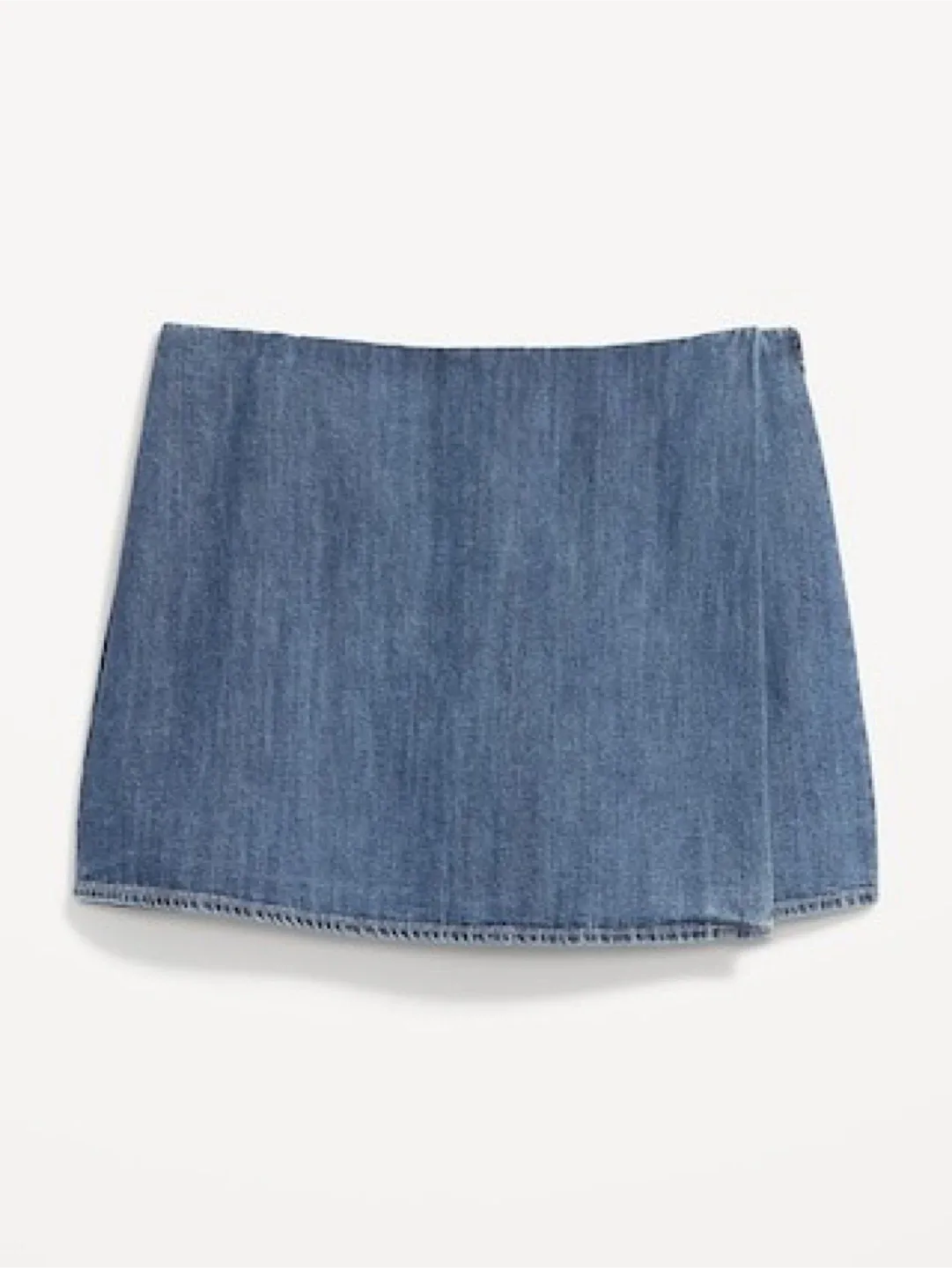 Old Navy High-Waisted Faux-Wrap Jean Mini Skort image indicator(4)