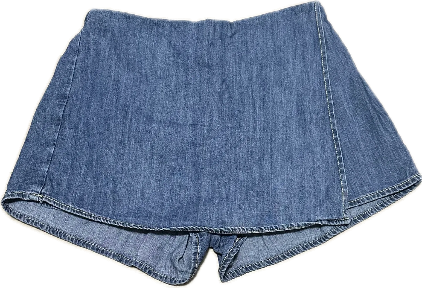 Old Navy High-Waisted Faux-Wrap Jean Mini Skort image indicator(5)