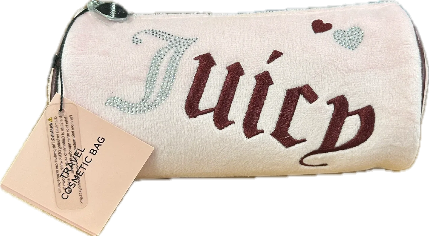 Juicy Small Travel Velour Pouch | Pink thumbnail