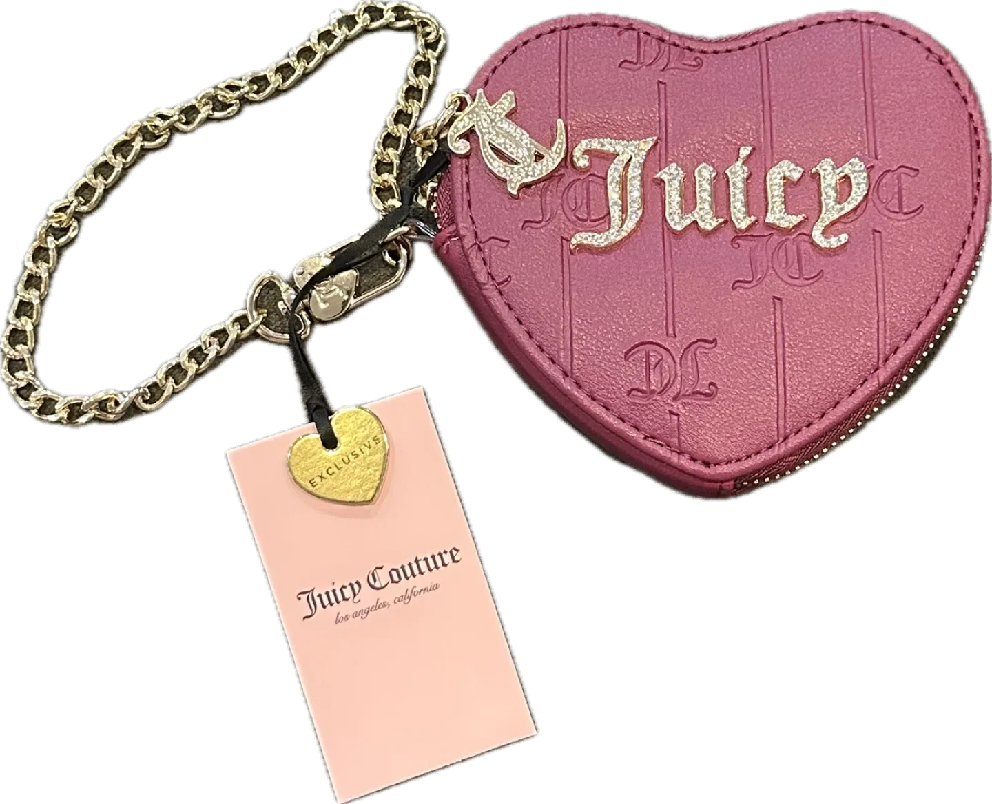 Juicy Couture Heart Zip Around Wallet On Chain thumbnail