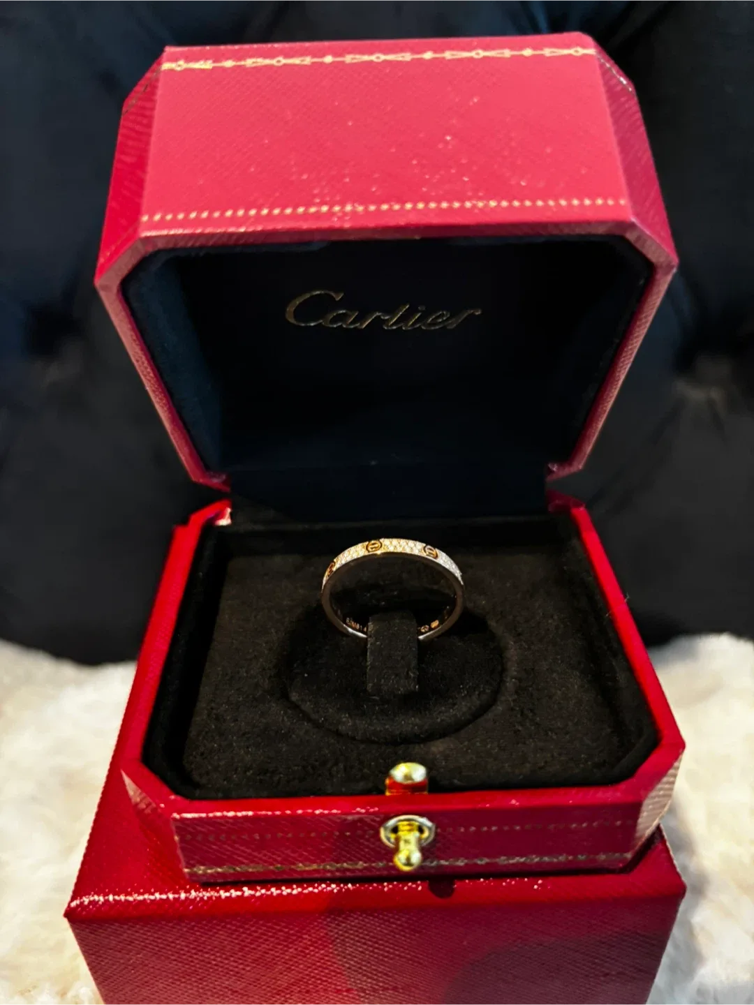 Cartier Diamond Wedding Band Ring Size 61 image indicator(4)