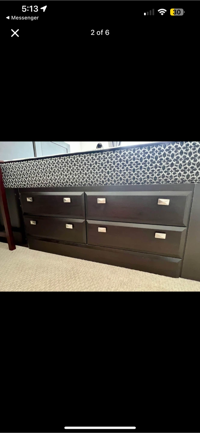 Dark Brown Queen Storage Bed Frame - photo 3