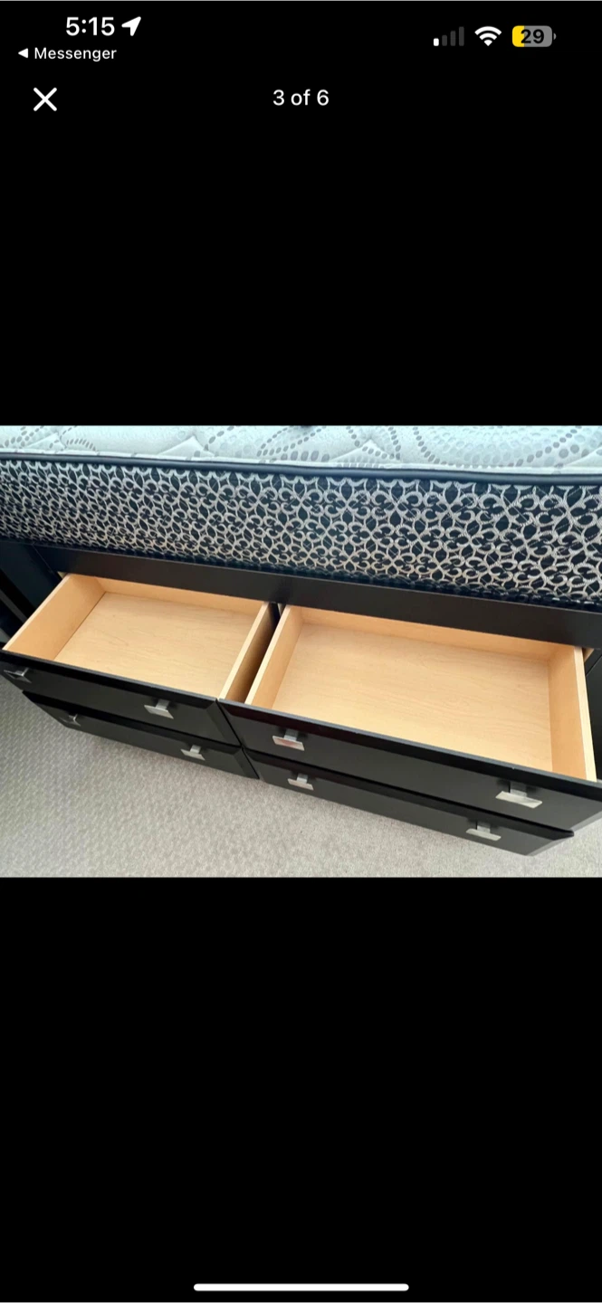 Dark Brown Queen Storage Bed Frame - photo 4