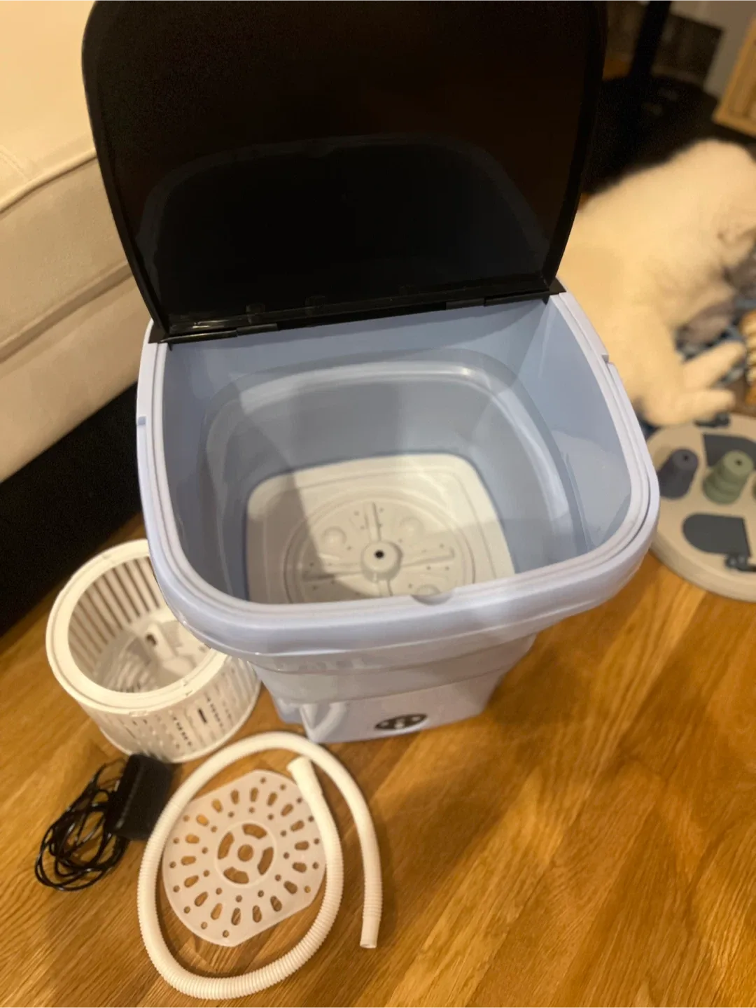 Collapsible Portable Washing Machine with Drying Basket image indicator(2)