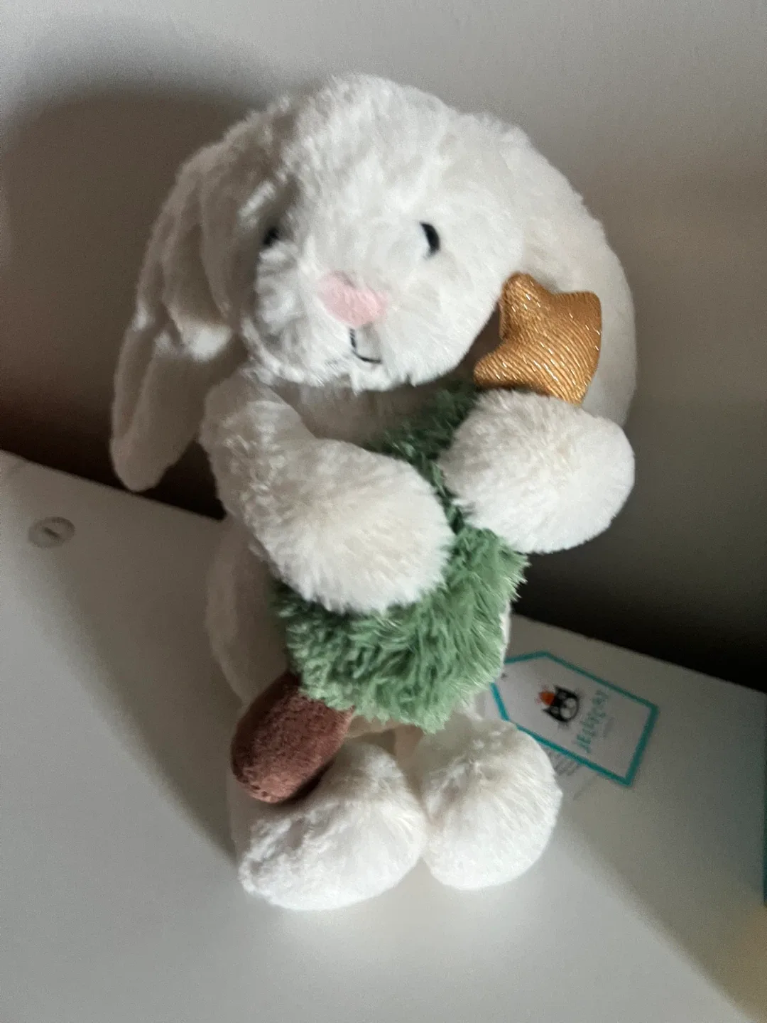 Jellycat Bashful Bunny with Christmas Tree - Small thumbnail