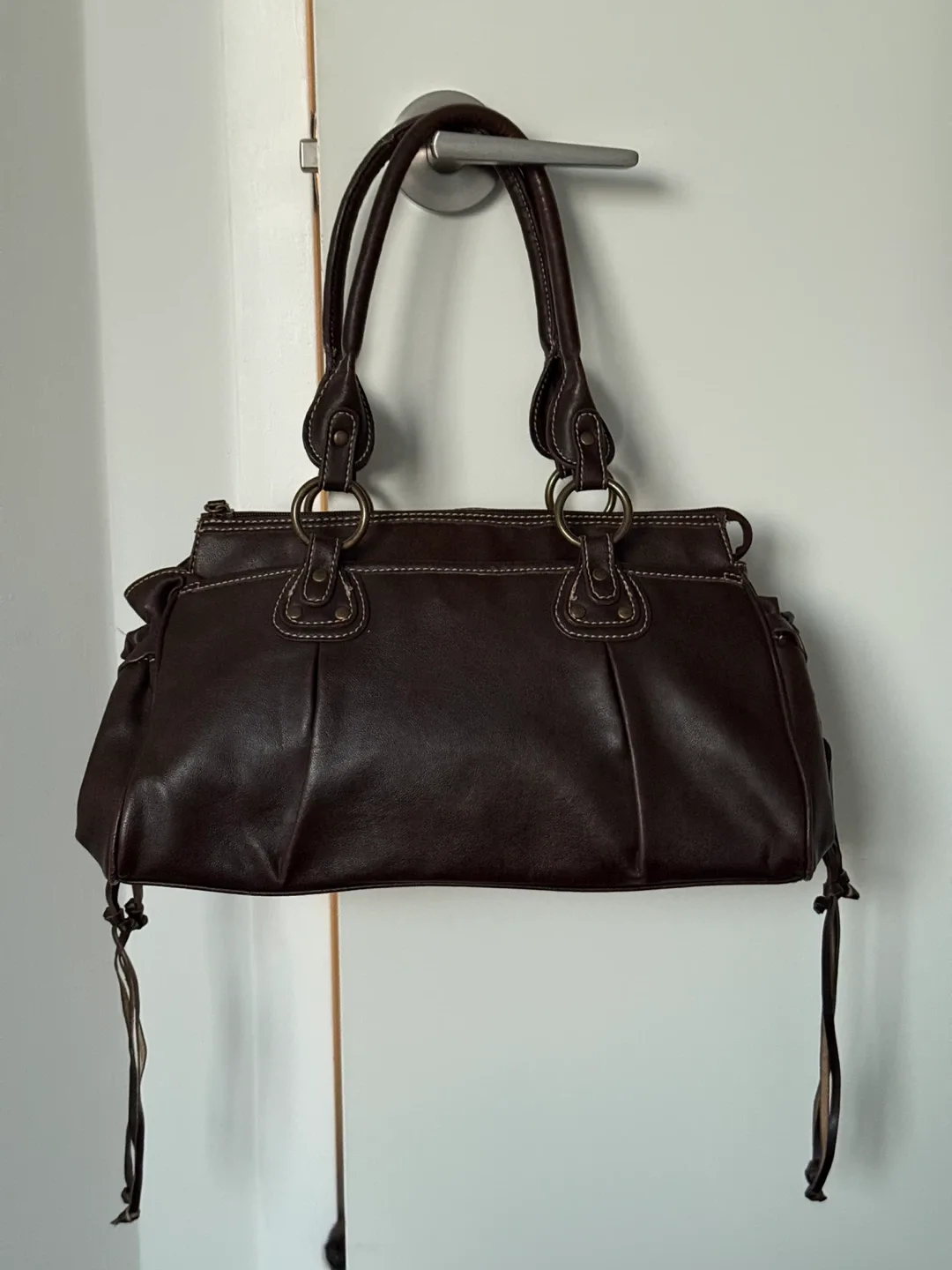Brown Leather like Handbag