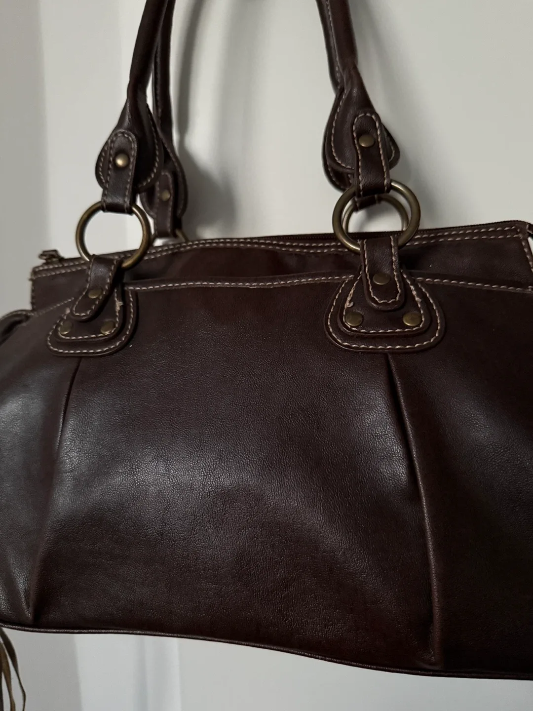 Brown Leather like Handbag image indicator(5)