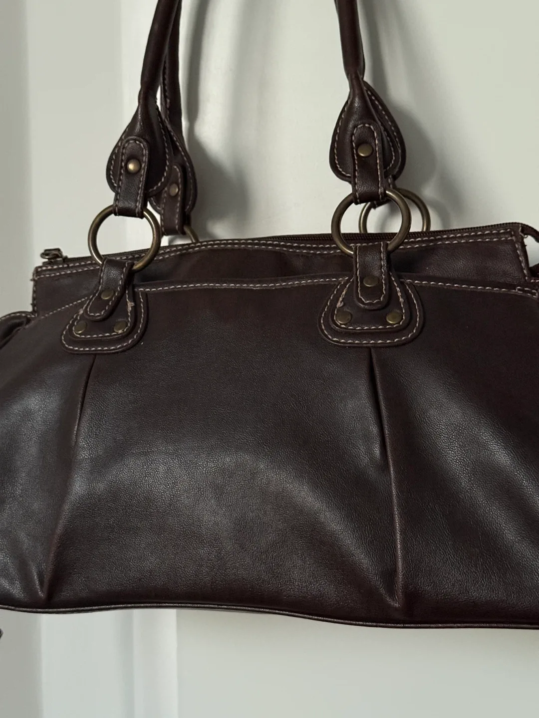 Brown Leather like Handbag image indicator(6)