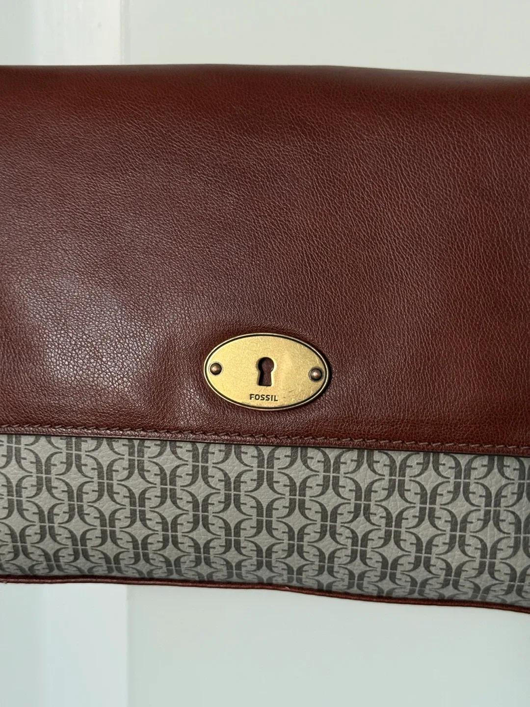 Fossil Brown Leather Crossbody Bag image indicator(2)