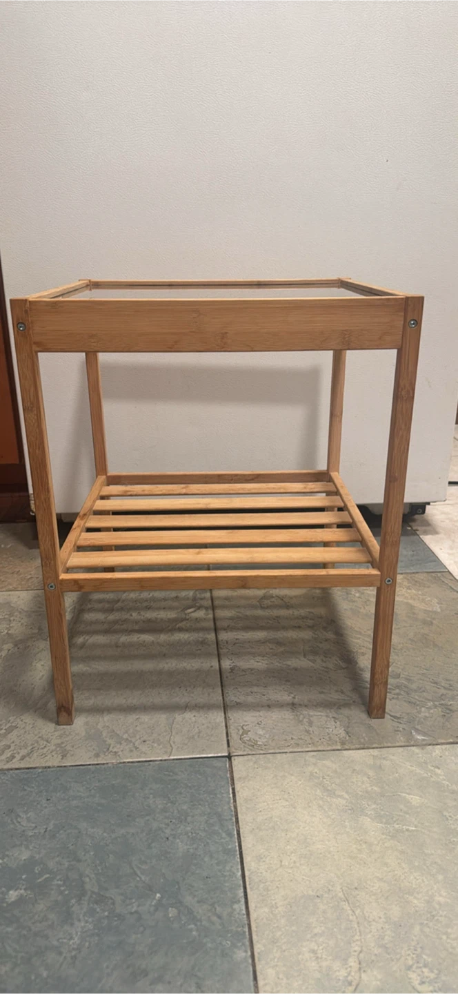 IKEA Vittsjö Shelf Unit, Wood/Glass