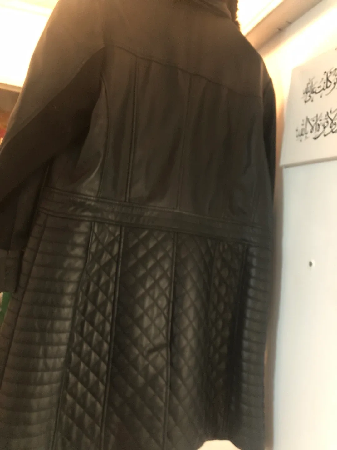 Attitude Jay Manuel Wool-Blend Black leather Coat image indicator(3)