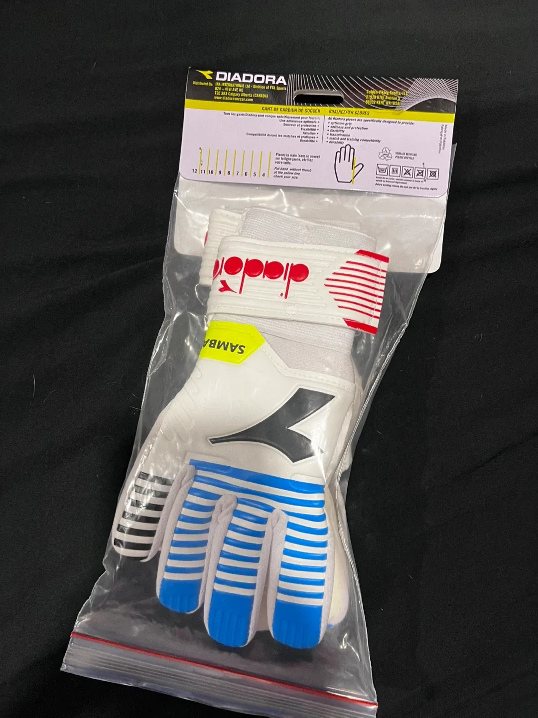 Diadora Soccer Goalie Gloves Samba - Size 8 image indicator(2)