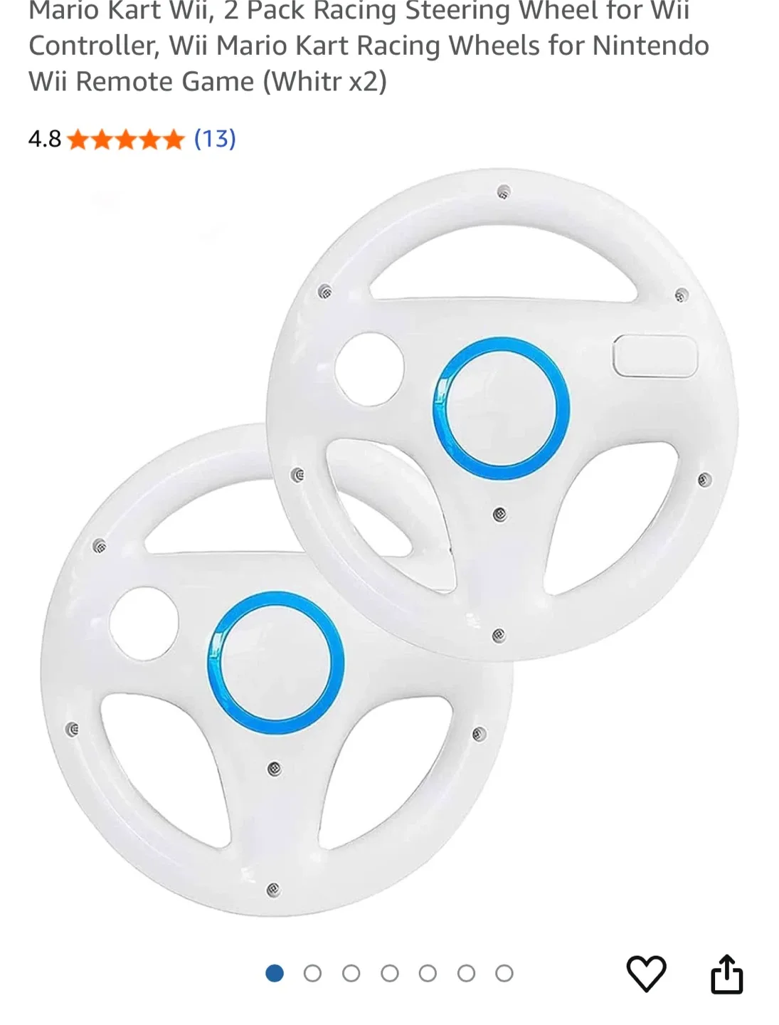 Wii Mario Kart Racing Wheel (x2) thumbnail