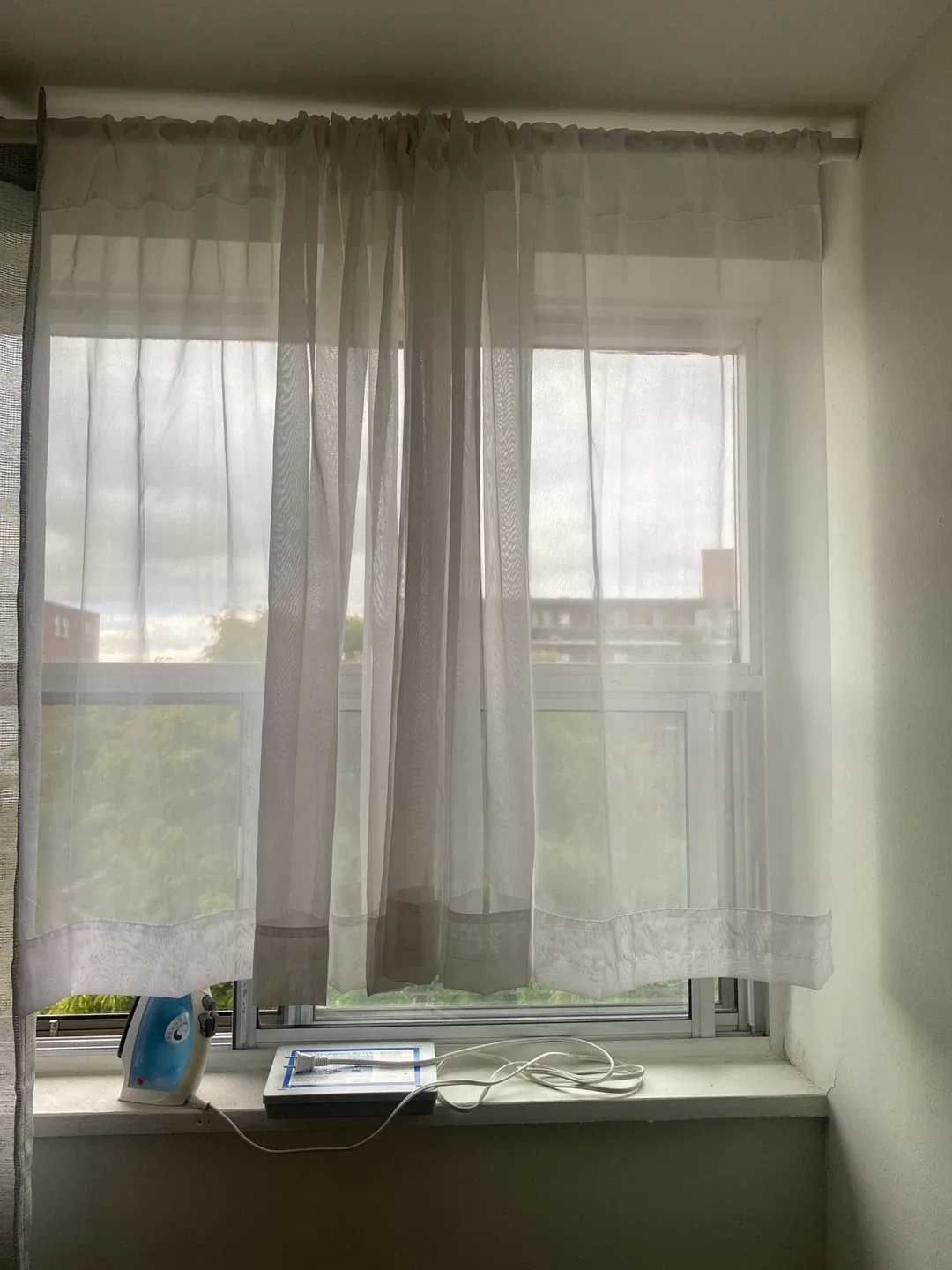 White Sheer Curtain Panel thumbnail
