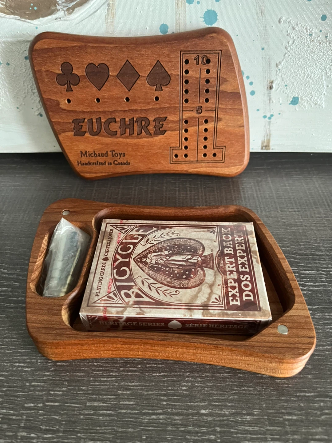 Brand New Travel Handcrafted Euchre game set - photo 3