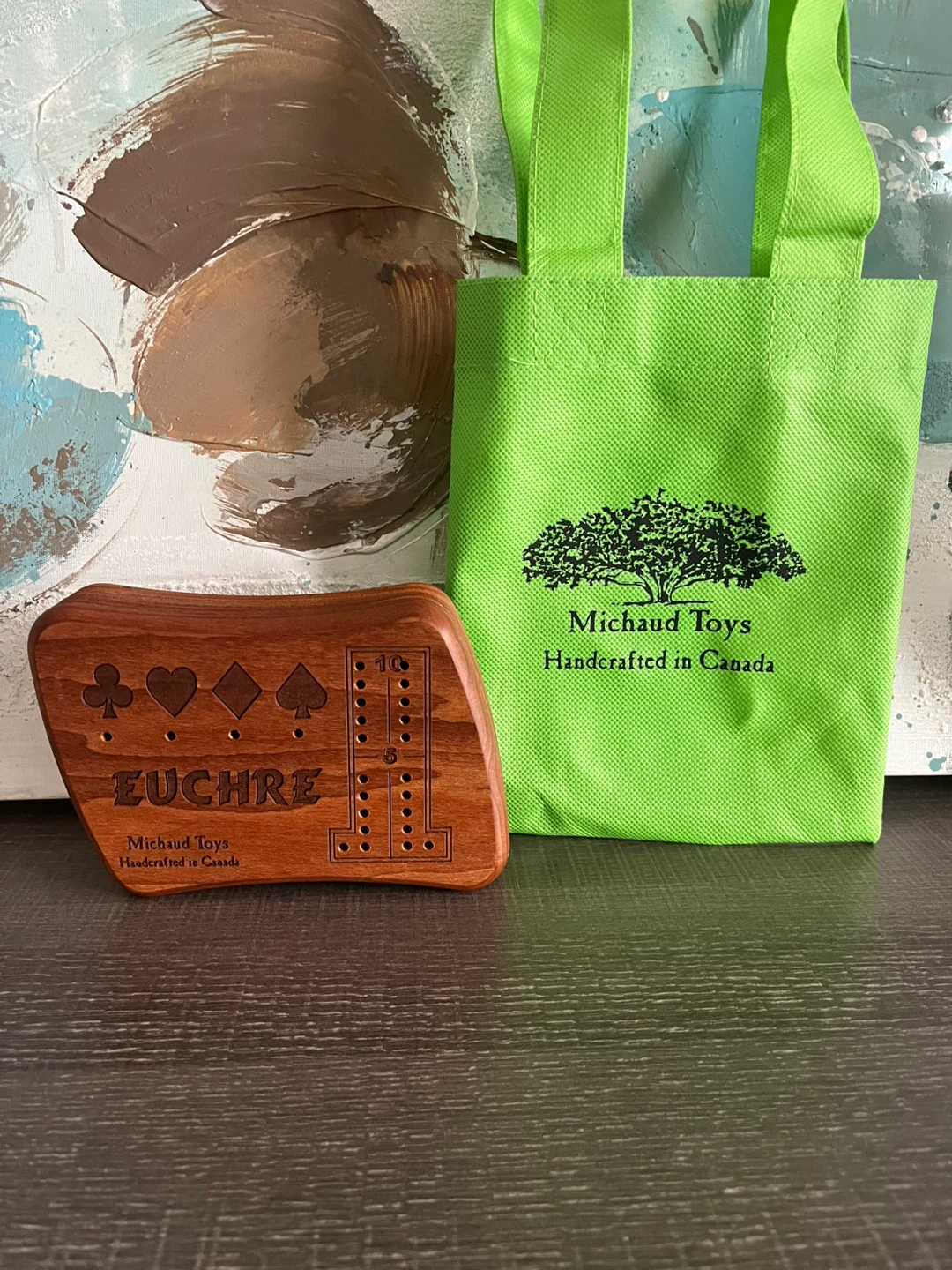 Brand New Travel Handcrafted Euchre game set