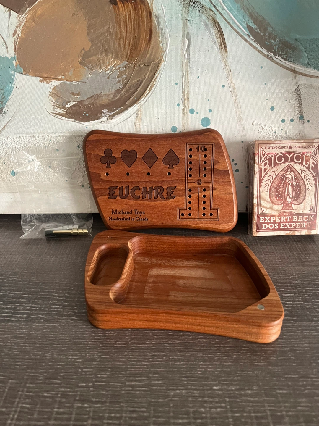 Brand New Travel Handcrafted Euchre game set - photo 2