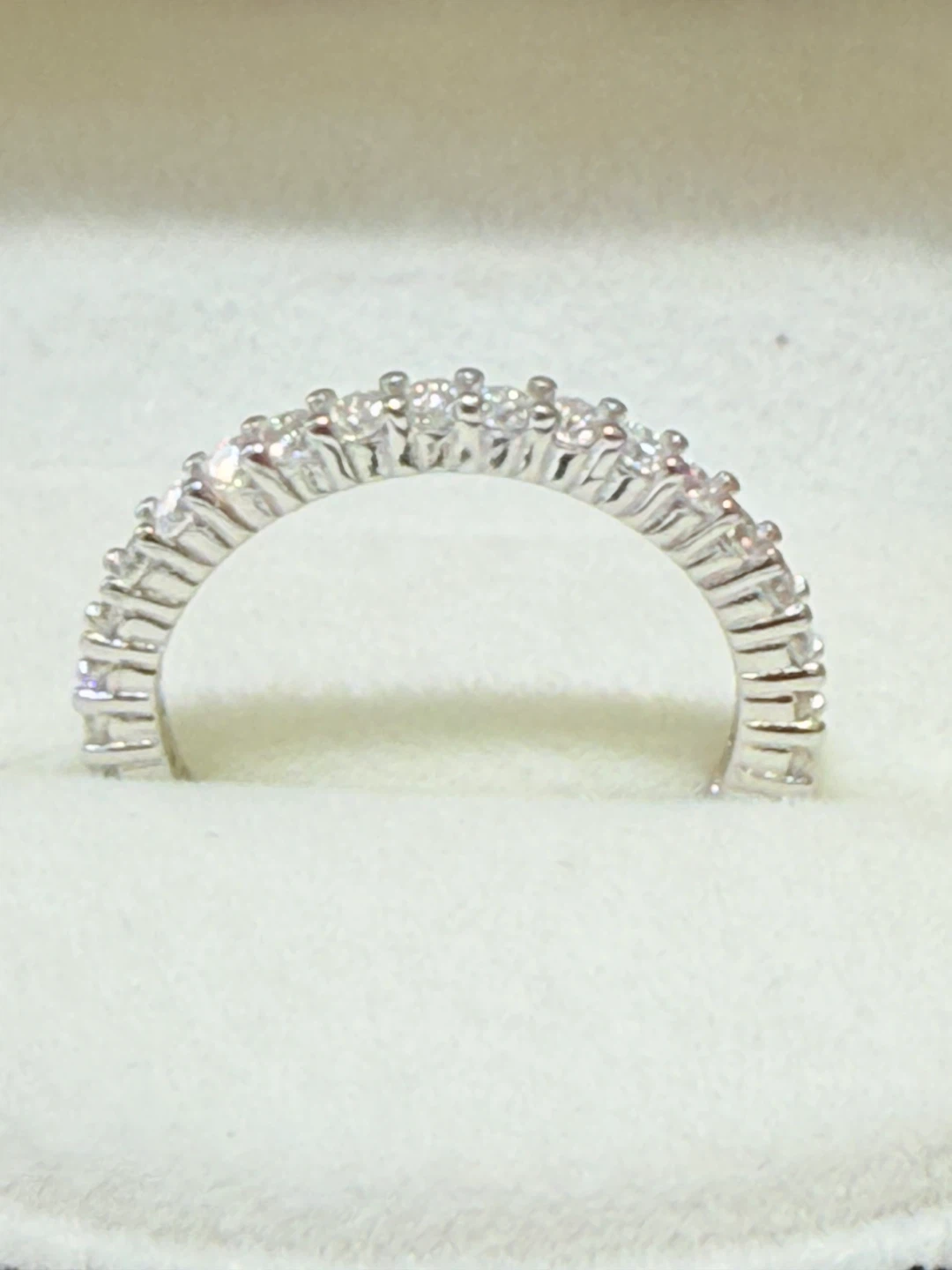 1.2 carats 925 sterling silver full moissanite ring - photo 2