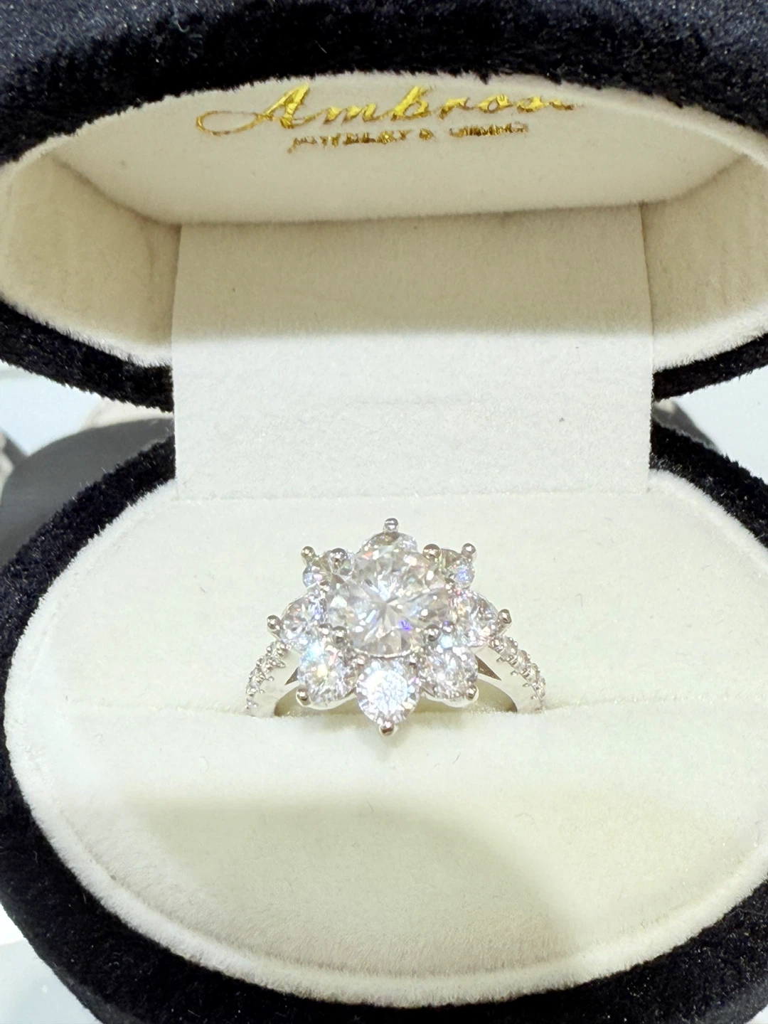 1 carat 925 sterling silver moissanite ring