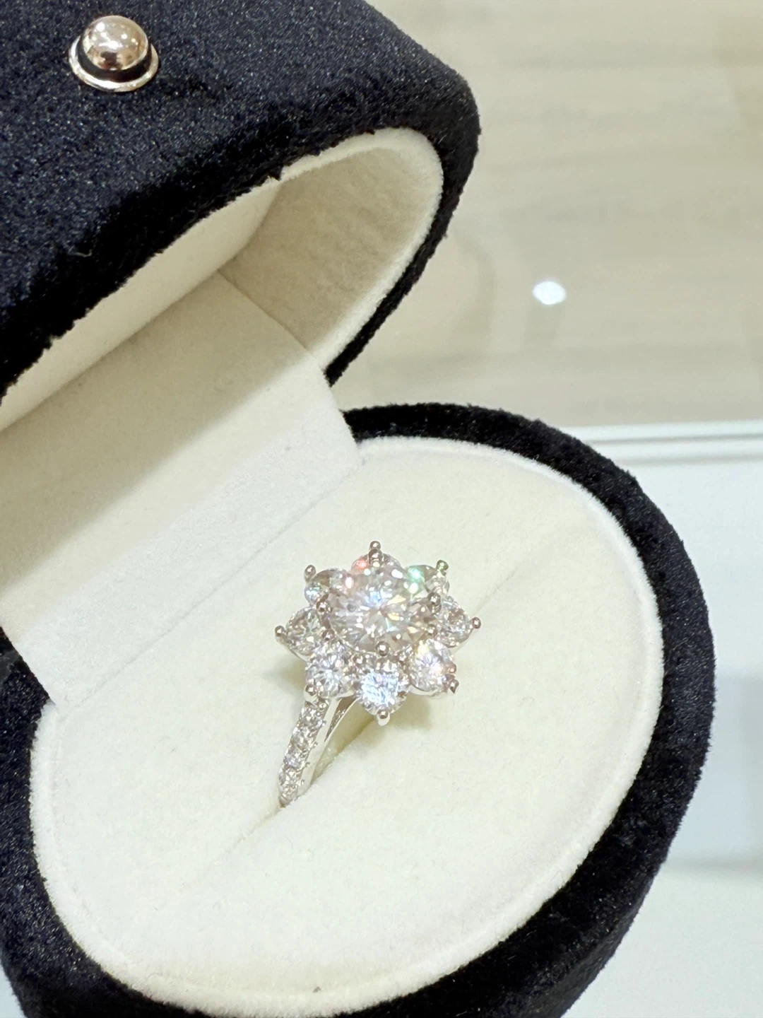1 carat 925 sterling silver moissanite ring - photo 4