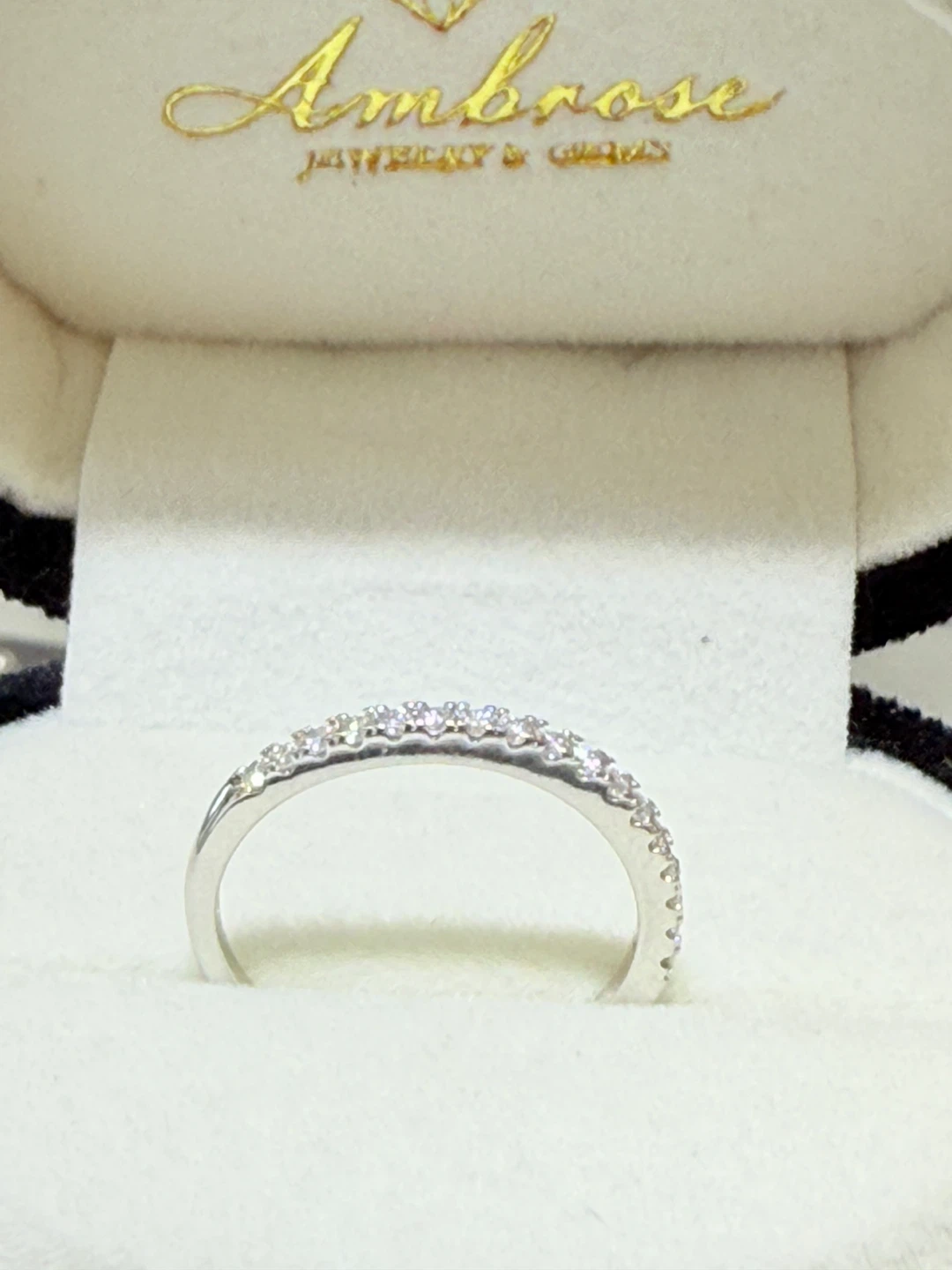 0.5 carats 925 sterling silver moissanite ring