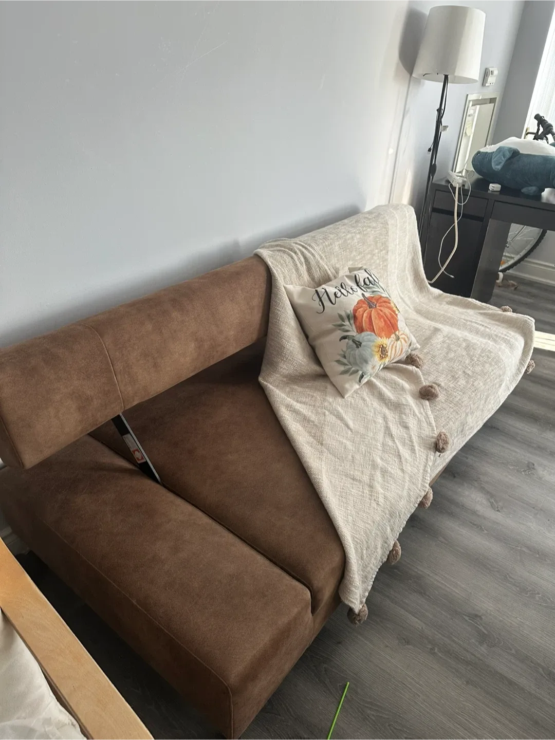 Brown Futon Sofa Bed image indicator(2)