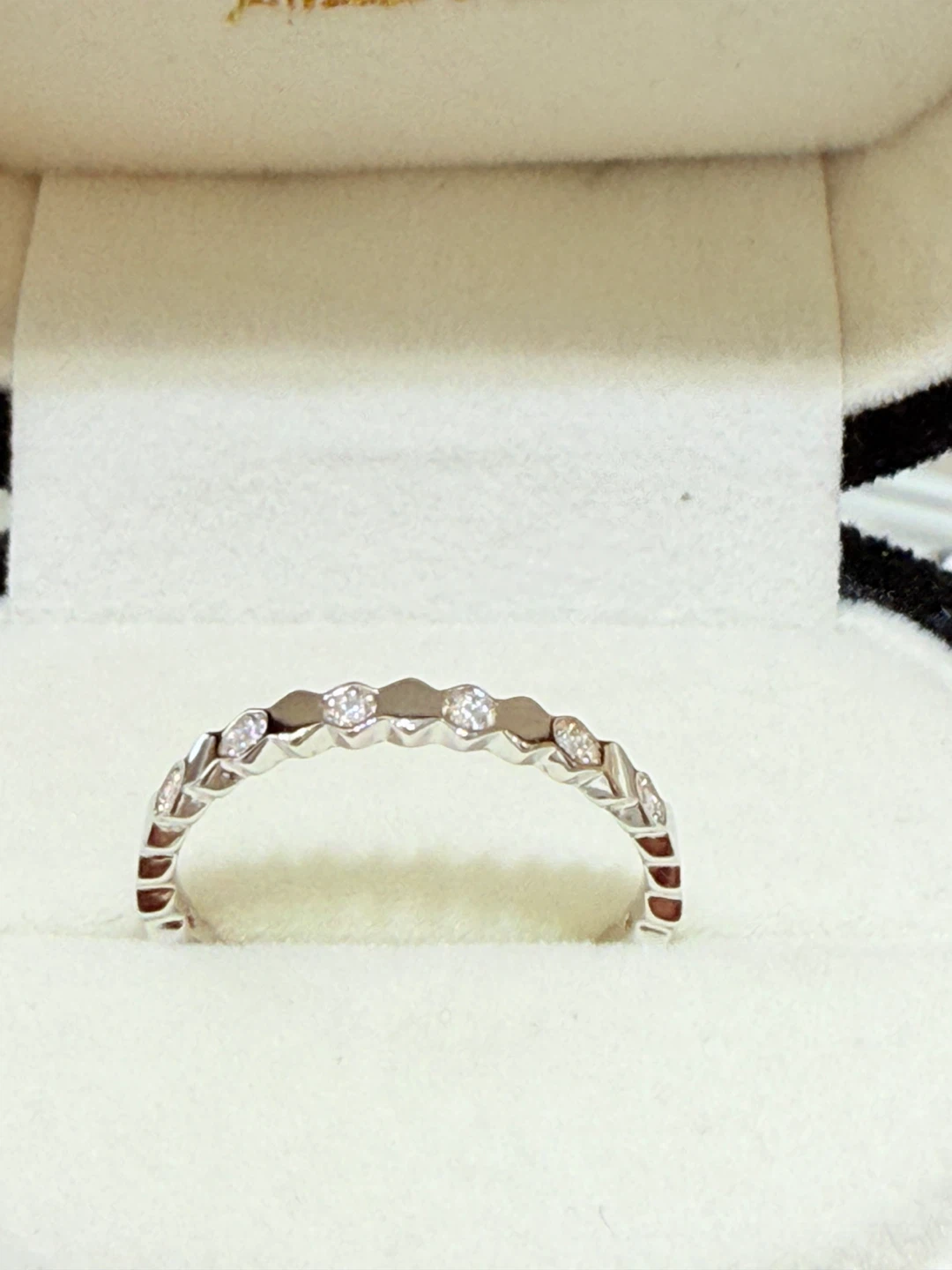 0.5 carats 925 sterling silver moissanite ring