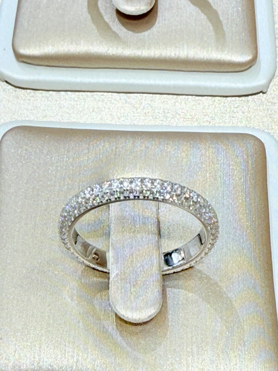1.2 carats 925 sterling silver full moissanite ring - photo 2