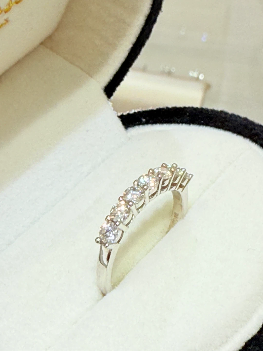 0.7 carats 925 sterling silver full moissanite ring - photo 4