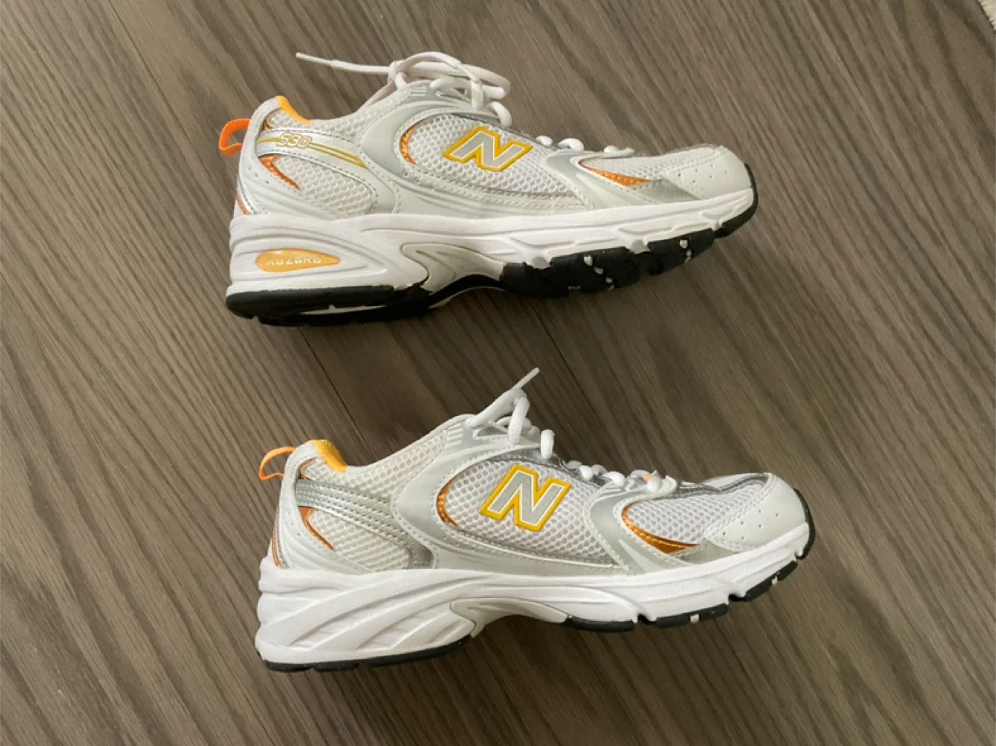 New Balance 530 White & Golden Yellow Sneakers image indicator(4)