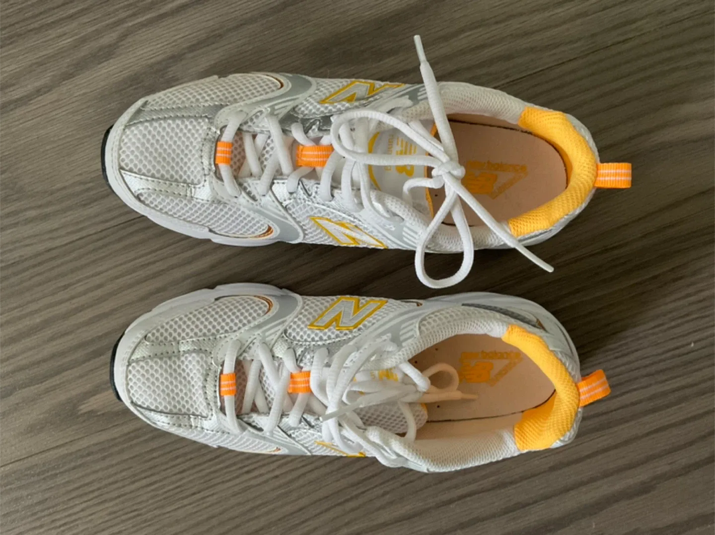 New Balance 530 White & Golden Yellow Sneakers image indicator(2)