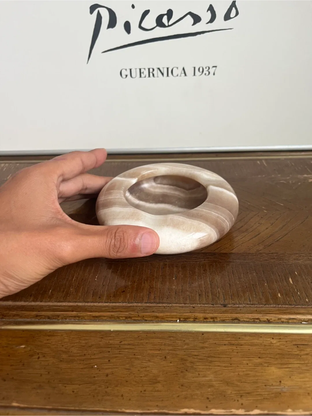 Onyx Ashtray in Carmel Swirls / Final Price! image indicator(4)