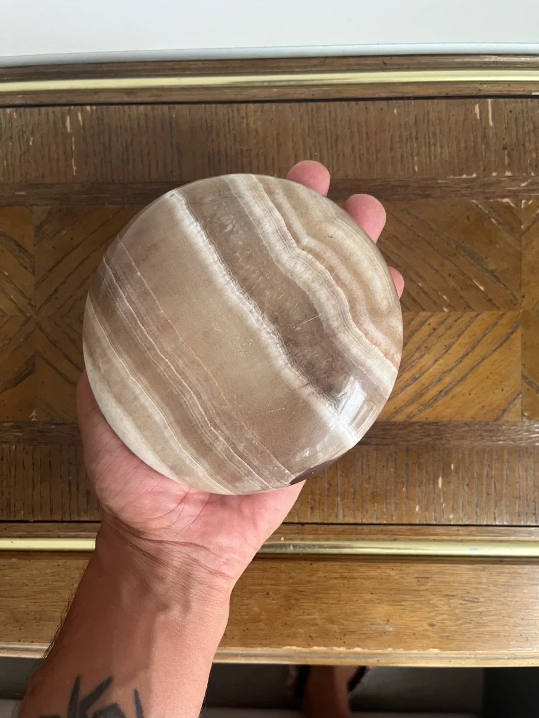 Onyx Ashtray in Carmel Swirls / Final Price! image indicator(6)