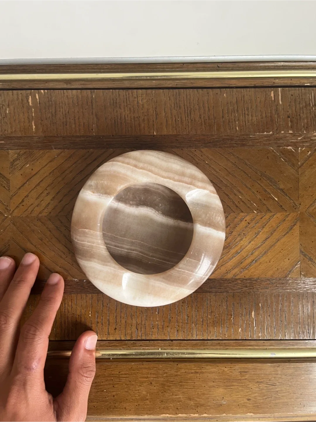 Onyx Ashtray in Carmel Swirls / Final Price! image indicator(5)