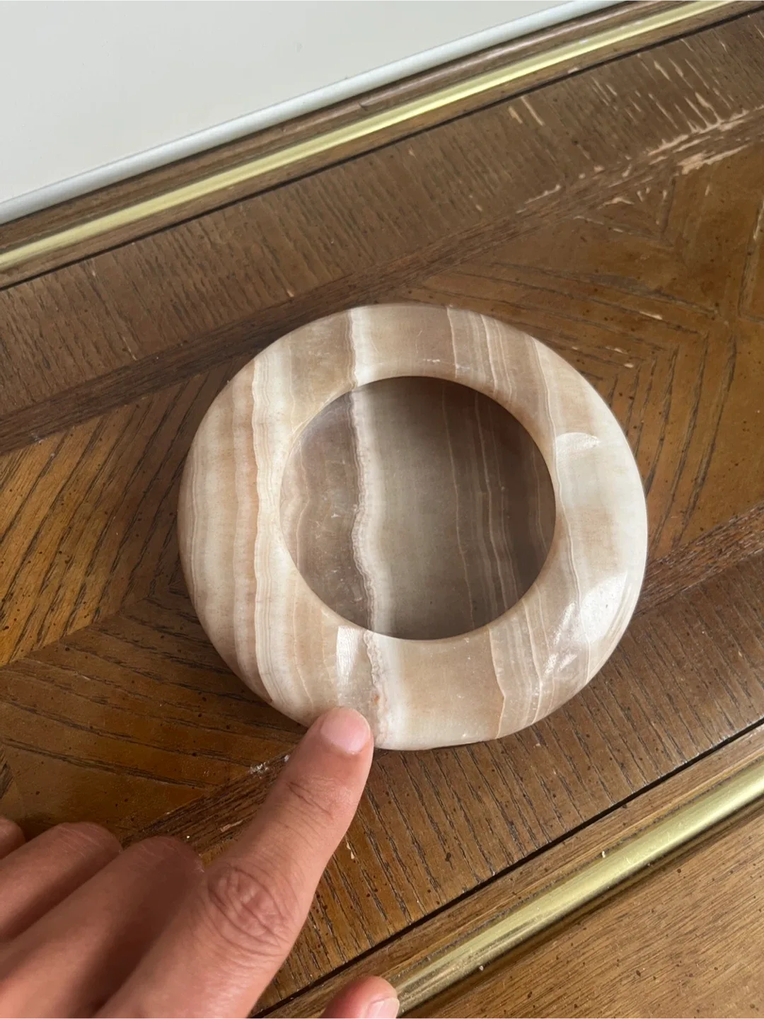 Onyx Ashtray in Carmel Swirls / Final Price! image indicator(8)