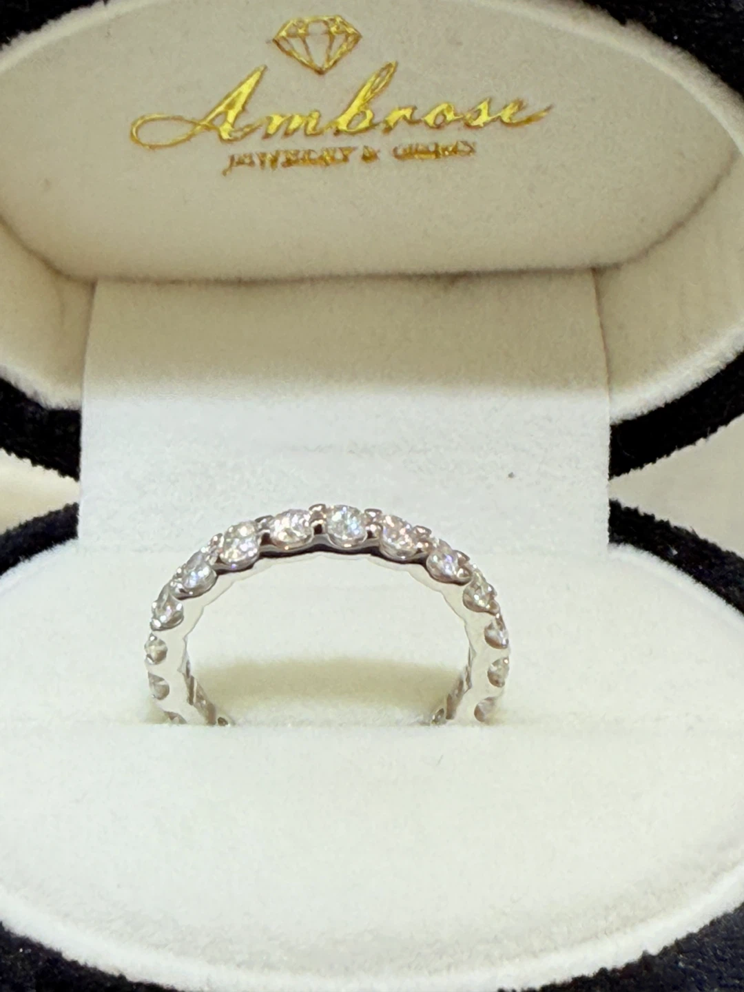 2.2 carats 925 sterling silver moissanite ring