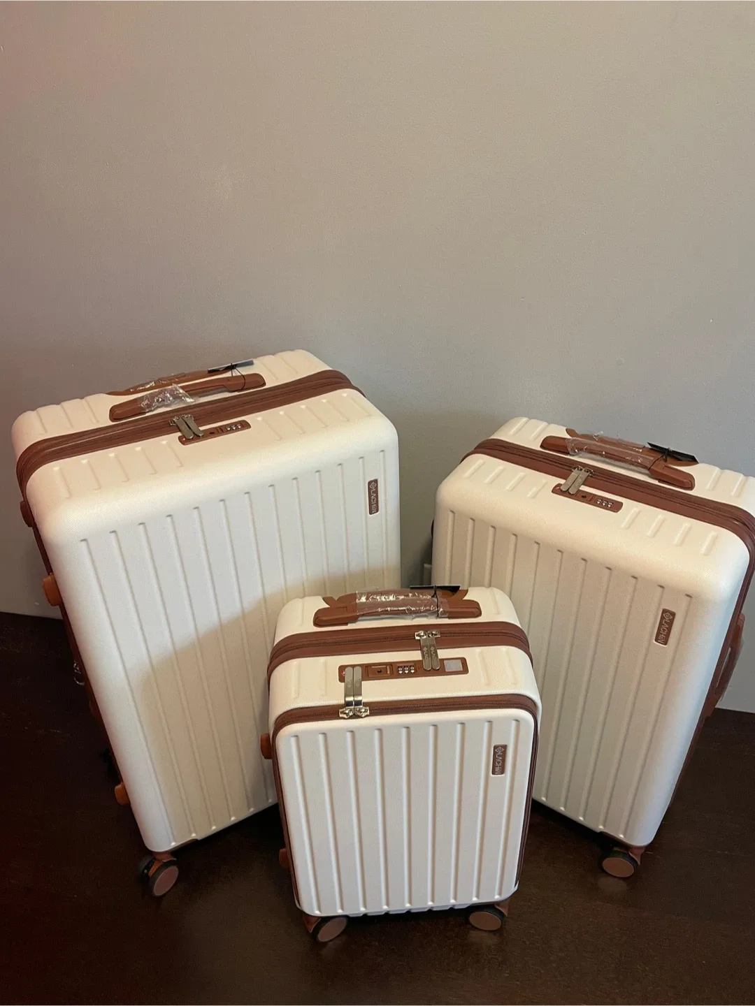 Luggage Set 3Piece Spinner Suitcases with Built in TSA Lock image indicator(2)