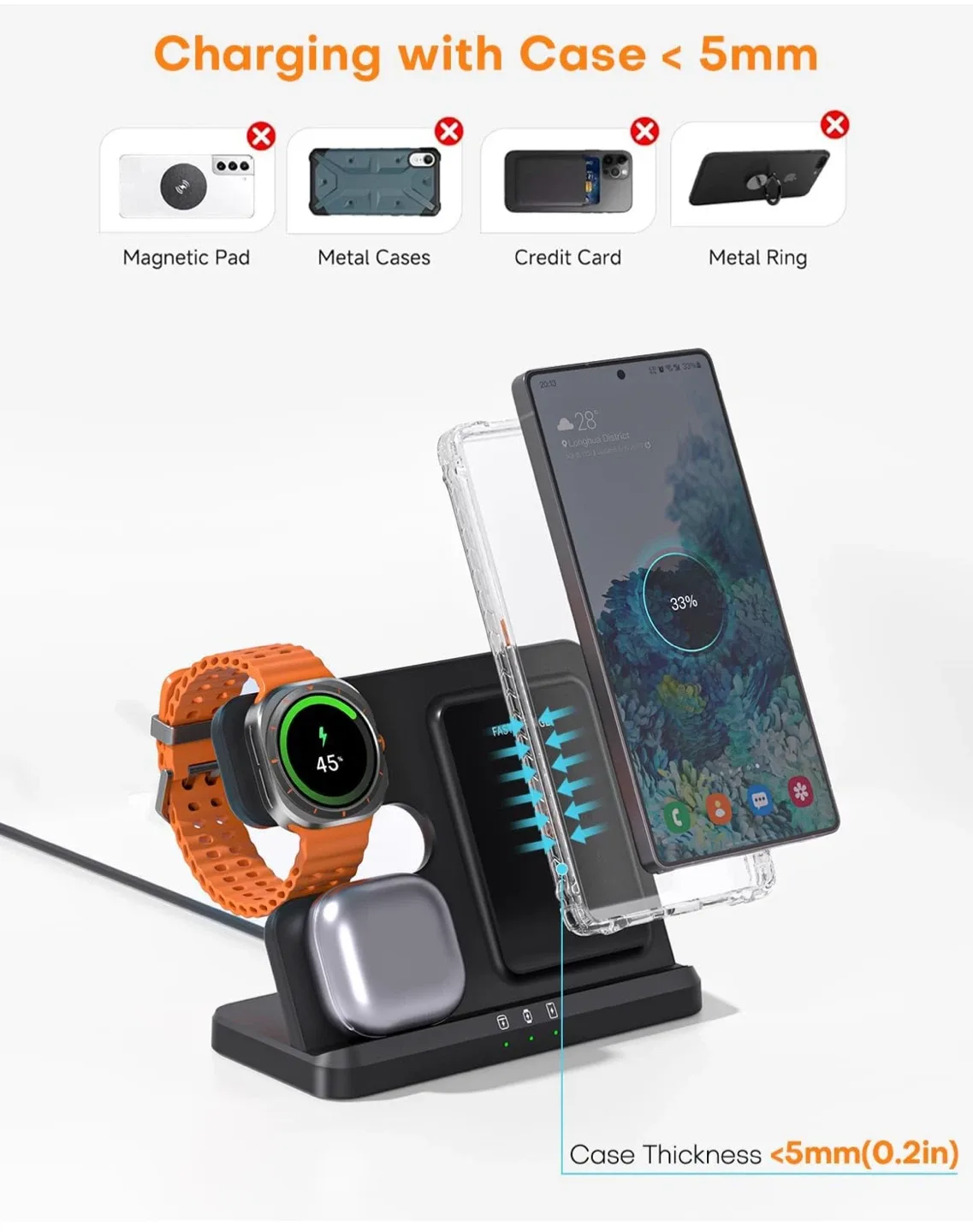 LKZ Upgraded in 2025 Wireless Charger for Samsung Devices - New image indicator(6)