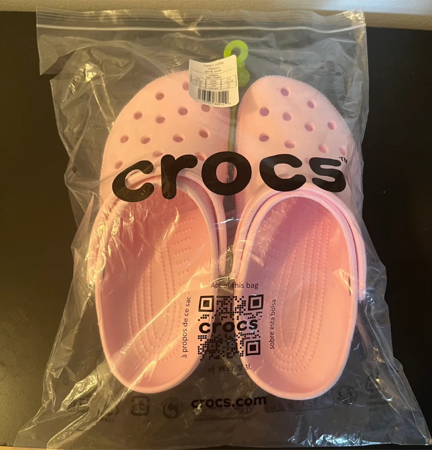 Brand New Pink Milk Crocs thumbnail