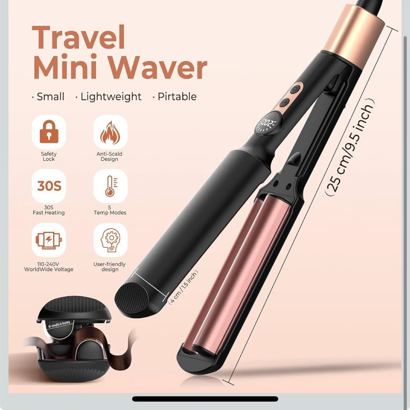Ukliss Travel Mini Waver - Like New! image indicator(5)
