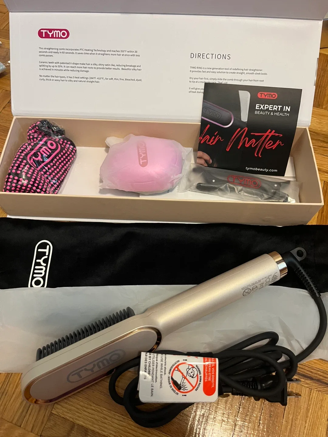 TYMO Ring Hair Straightening Comb image indicator(2)